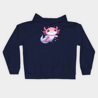 Cute Axolotl Floating Kids Hoodie